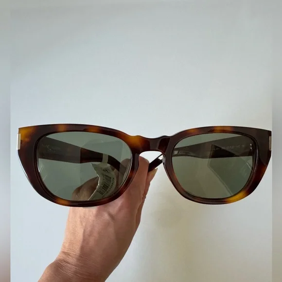 Saint Laurent SL 601 002 Rectangular Havana Green 51 mm-20-145 Men's Sunglasses - Picture 9 of 16